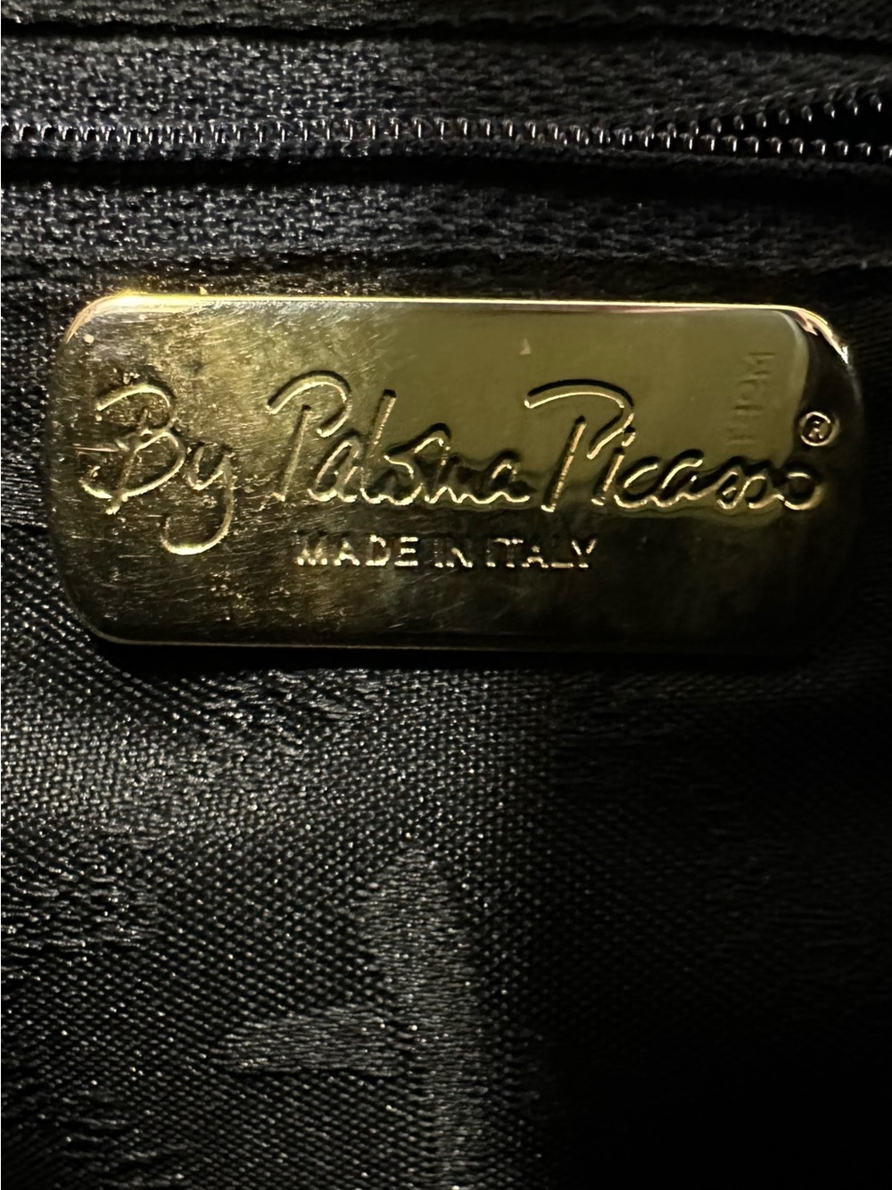 Vintage By Paloma Picasso Black Leather X Collection Saddle Shoulder Bag RARE - Picture 7 of 7